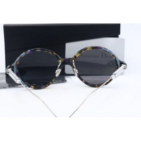 New Christian Dior Umbrage 0X8TW Round Havana Sunglasses Grey Green Mirror Lens- - Picture 5 of 11